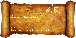Ámon Benedek névjegykártya